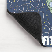 Katzen und Raketen im Weltraum Personalisierte Kin Mousepad (Ecke)