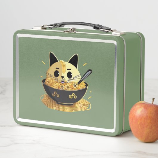 Katzen und Ramen Metall Brotdose (Beispiel)