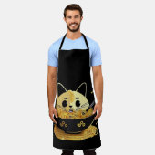 Katzen und Ramen Schürze (Getragen)