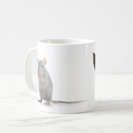 Katzen und Ratte Kaffeetasse (Vorderseite Links)
