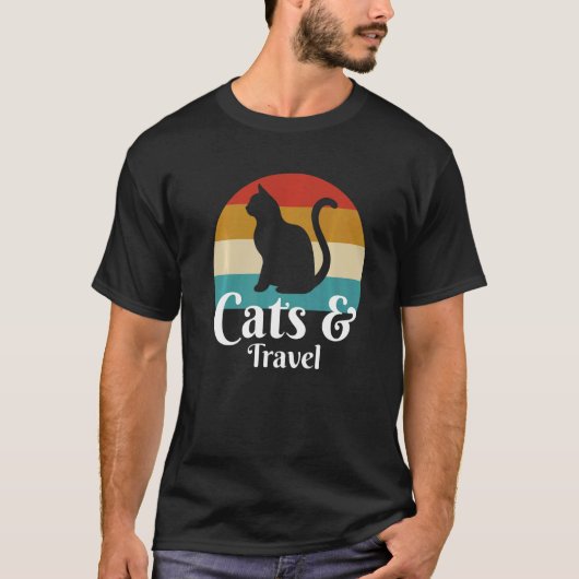 Katzen und Reisen T-Shirt (Vorderseite)