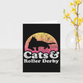 Katzen und Rollenkatzen, derby, männliche oder wei Karte (Gelbe Blume)