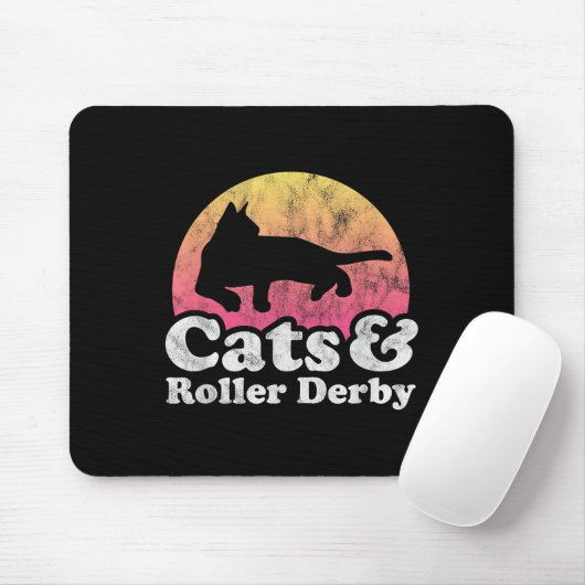 Katzen und Rollenkatzen, derby, männliche oder wei Mousepad (Mit Mouse)