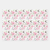 Katzen und Rose Geschenkpapier Set (Vorderseite)