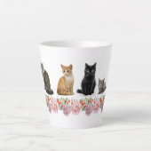 Katzen und Rose Milchtasse (Vorderseite)