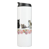 Katzen und Rose Thermosbecher (Nach rechts gedreht)