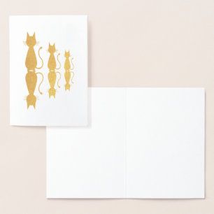 Katzen und Schatten Folienkarte