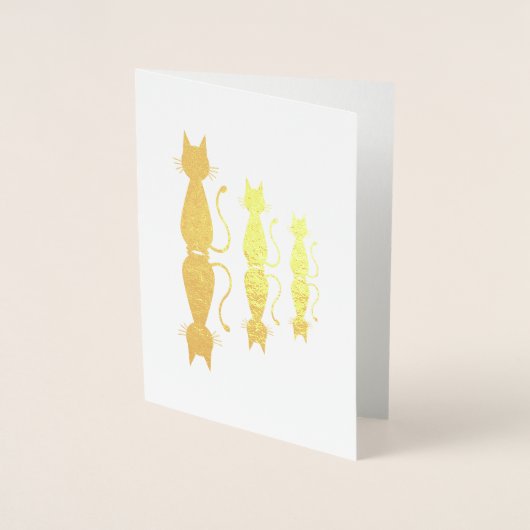 Katzen und Schatten Folienkarte (Vorderseite)