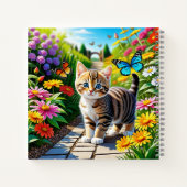 Katzen und Schmetterlinge Notizblock (Rückseite)