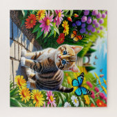 Katzen und Schmetterlinge Puzzle (Horizontal)