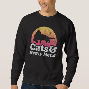 Katzen und schwere Metalle, für Männer oder Frauen Sweatshirt