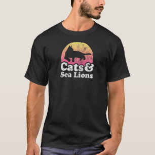 Katzen und Seelöwen, Katzen und Seebügel, für Männ T-Shirt