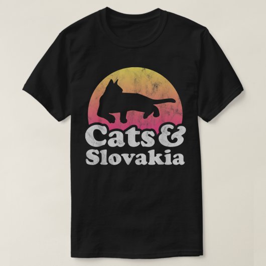 Katzen und Slowakei - Katzen für Männer oder Fraue T-Shirt (Design vorne)