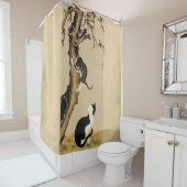 Katzen und Spatzen Duschvorhang (Beispiel)