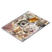 Katzen und Spielzeug Collage Notizblock (Linke Seite)