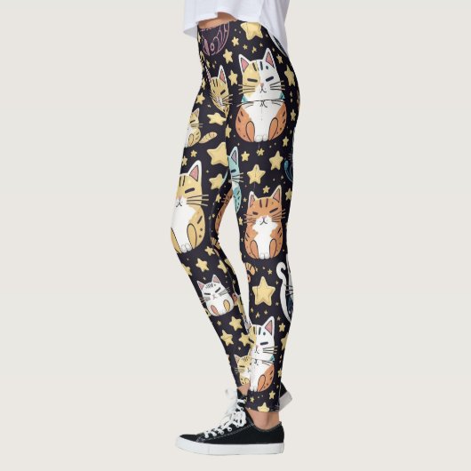 Katzen und Sterne Leggings (Links)