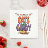 Katzen und Süßigkeiten Serviette (Beispiel)