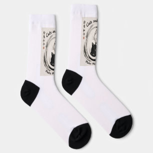 Katzen und Tai Chi machen mich glückliche Socken