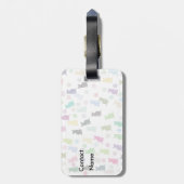Katzen-und Tatzen-Muster Gepäckanhänger (Rückseite vertikal)