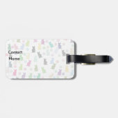 Katzen-und Tatzen-Muster Gepäckanhänger (Rückseite horizontal)