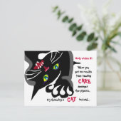 Katzen und Tauben - wackelige Weisheit Postkarte (Stehend Vorderseite)