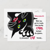 Katzen und Tauben - wackelige Weisheit Postkarte (Vorne/Hinten)