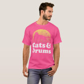 Katzen und Trommeln, für Männer oder Frauen T-Shirt (Vorne ganz)