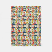 Katzen und Vögel Fleecedecke (Vorderseite)