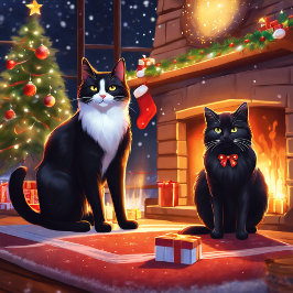 Katzen und Vorlagenhemd der Weihnachtszeit T-Shirt