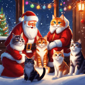 Katzen und Vorlagenhemd der Weihnachtszeit T-Shirt