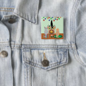 Katzen und Weihnachten - Eine WinterIllustration Button (Beispiel)