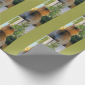 Katzen-und Weihnachtsbaum Geschenkpapier (Ecke)