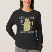 Katzen und Wein machen alles gut grafisch T-Shirt (Vorderseite)