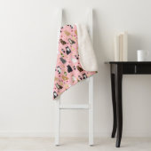 Katzen und Wein niedlich rosa Muster Sherpadecke (Beispiel)