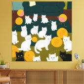 Katzen und Wolle Leinwanddruck (Insitu (Wohnzimmer))
