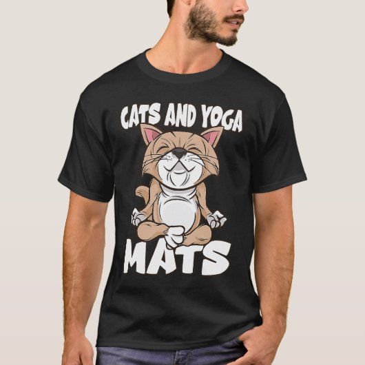 Katzen und Yogamatten T-Shirt (Vorderseite)