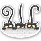 Katzen Ungezogene, spielerische und lustige Charak Aufkleber (Vorderseite)