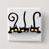 Katzen Ungezogene, spielerische und lustige Charak Button (Vorderseite)