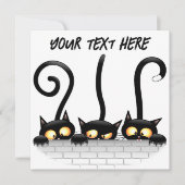 Katzen Ungezogene, spielerische und lustige Charak Dankeskarte (Vorderseite)