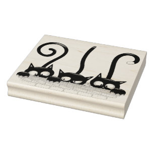 Katzen Ungezogene, spielerische und lustige Charak Gummistempel