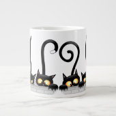 Katzen Ungezogene, spielerische und lustige Charak Jumbo-Tasse (Vorderseite)