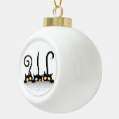 Katzen Ungezogene, spielerische und lustige Charak Keramik Kugel-Ornament (Rechts)