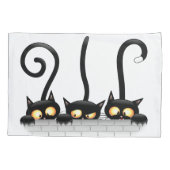 Katzen Ungezogene, spielerische und lustige Charak Kissenbezug (Rückseite)