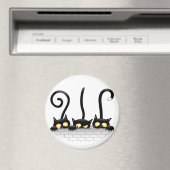 Katzen Ungezogene, spielerische und lustige Charak Magnet (In Situ (Geschirrspüler))