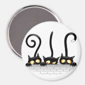 Katzen Ungezogene, spielerische und lustige Charak Magnet (Vorderseite/Rückseite)