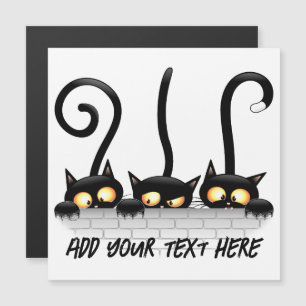 Katzen Ungezogene, spielerische und lustige Charak Magnetkarte