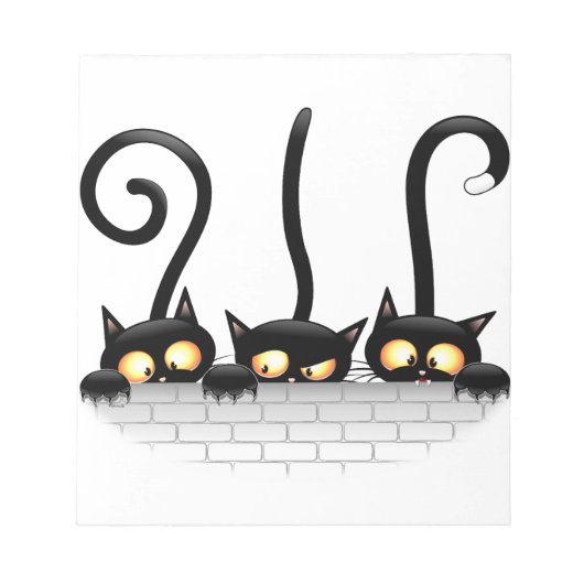 Katzen Ungezogene, spielerische und lustige Charak Notizblock (Vorderseite)