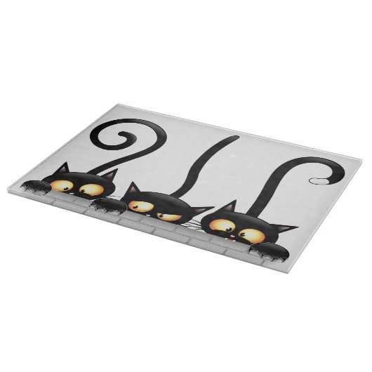 Katzen Ungezogene, spielerische und lustige Charak Schneidebrett (Ecke)