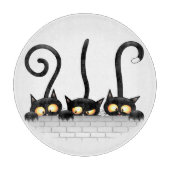 Katzen Ungezogene, spielerische und lustige Charak Schneidebrett (Vorderseite)