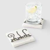 Katzen Ungezogene, spielerische und lustige Charak Steinuntersetzer (Seitenansicht)